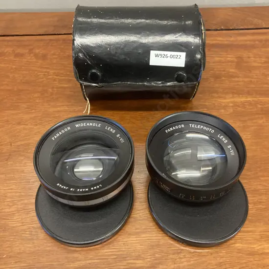 Panagor Wide Angle Lens S-VII & Panagor Telephoto Lens S-VII In Case